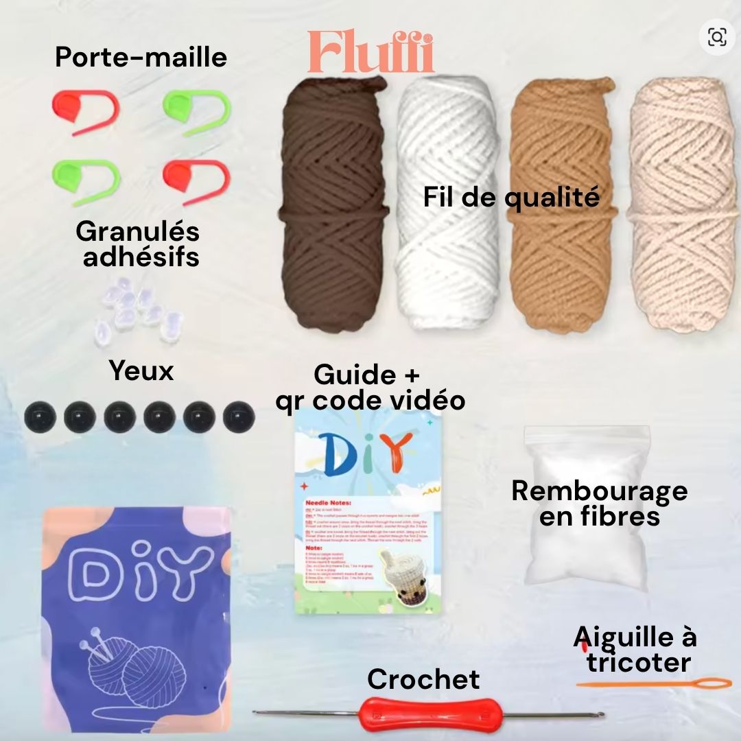 Kit crochet bubble tea