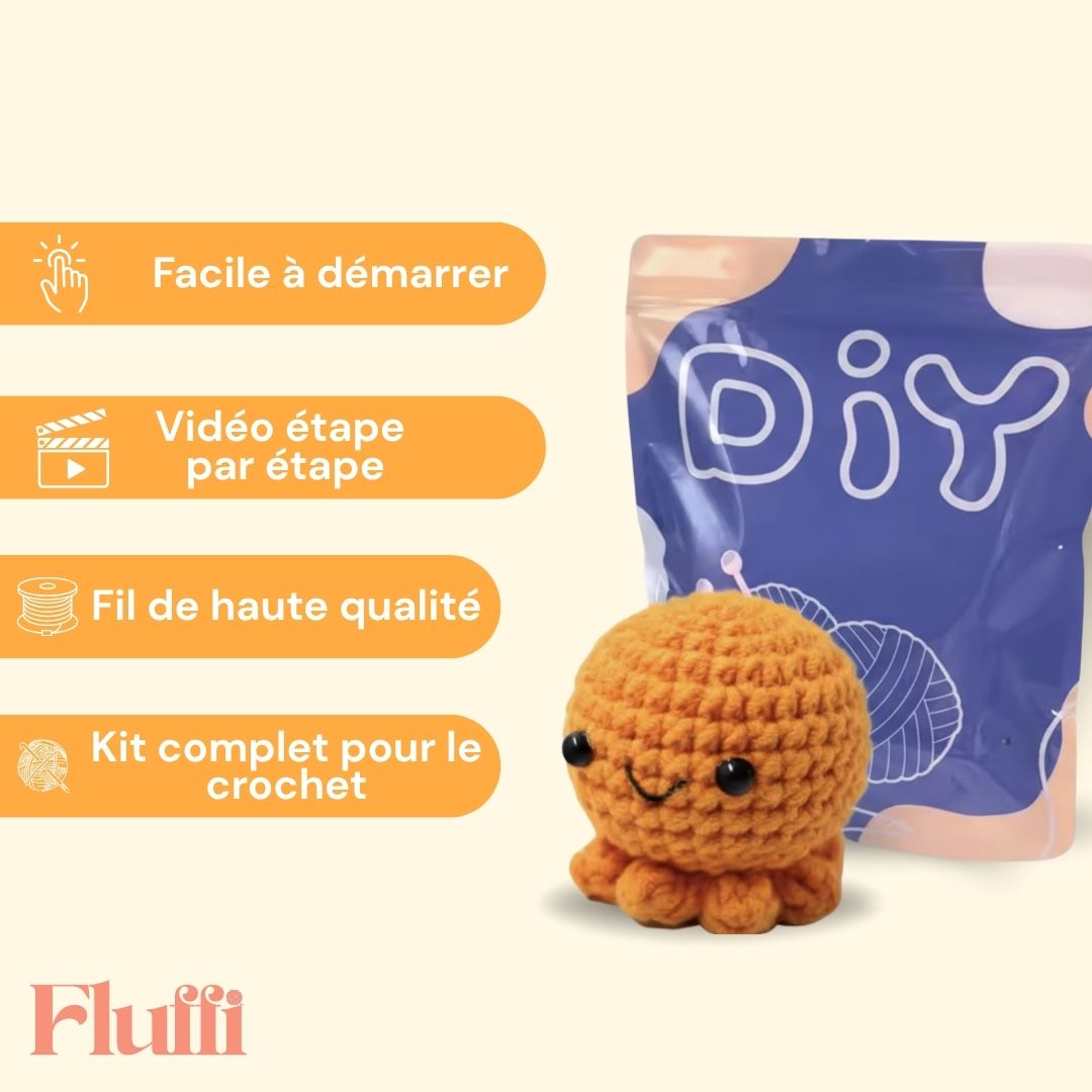 Kit crochet Pieuvre à tricôter
