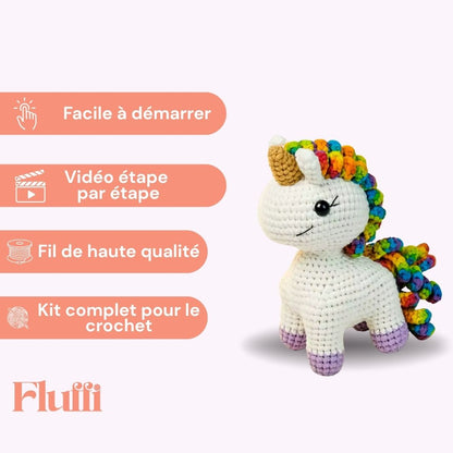 Kit crochet Licorne à Tricôter