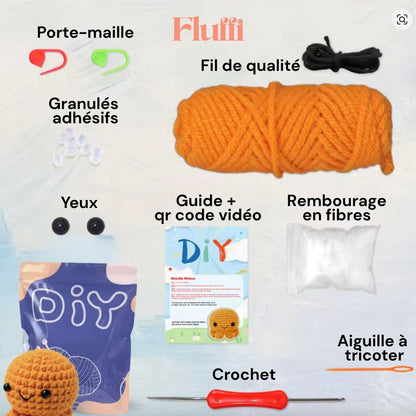 Kit crochet Pieuvre à tricôter