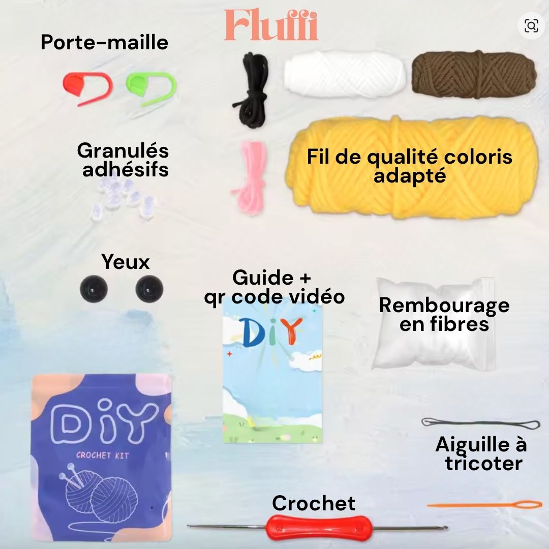 Kit crochet animal mignon