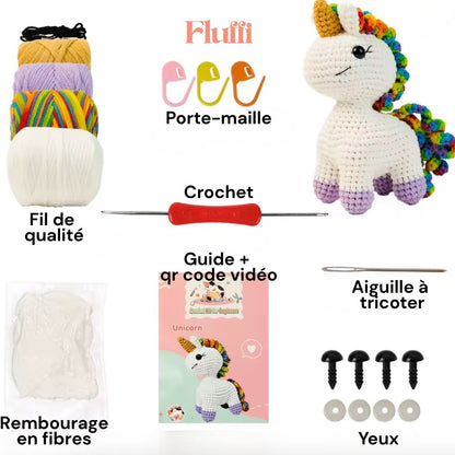 Kit crochet Licorne à Tricôter