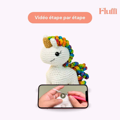 Kit crochet Licorne à Tricôter